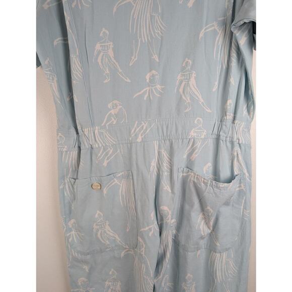 My Little Belleville Alta Ice Blue Jumpsuit Boilersuit Dungaree Artsy Large - Picture 8 of 16